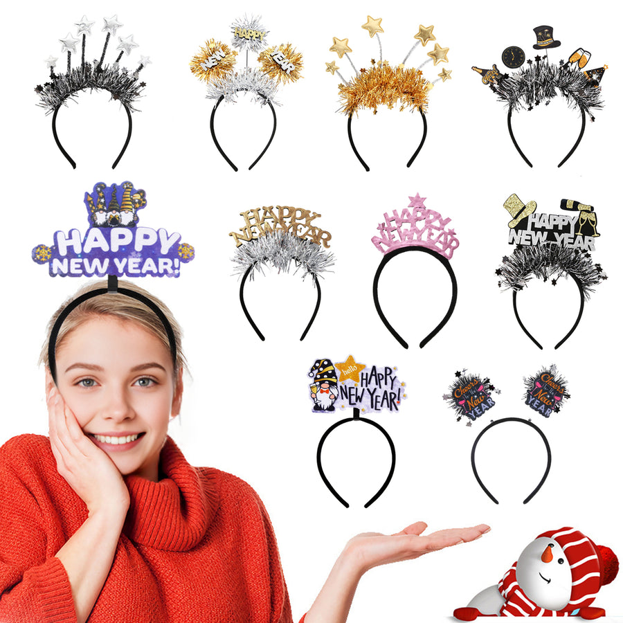 Elastic Hair Hoop Year Theme Headband HAPPY YEAR Decoration Versatile Hair Accessory Image 1