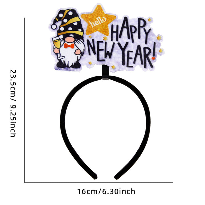 Elastic Hair Hoop Year Theme Headband HAPPY YEAR Decoration Versatile Hair Accessory Image 11