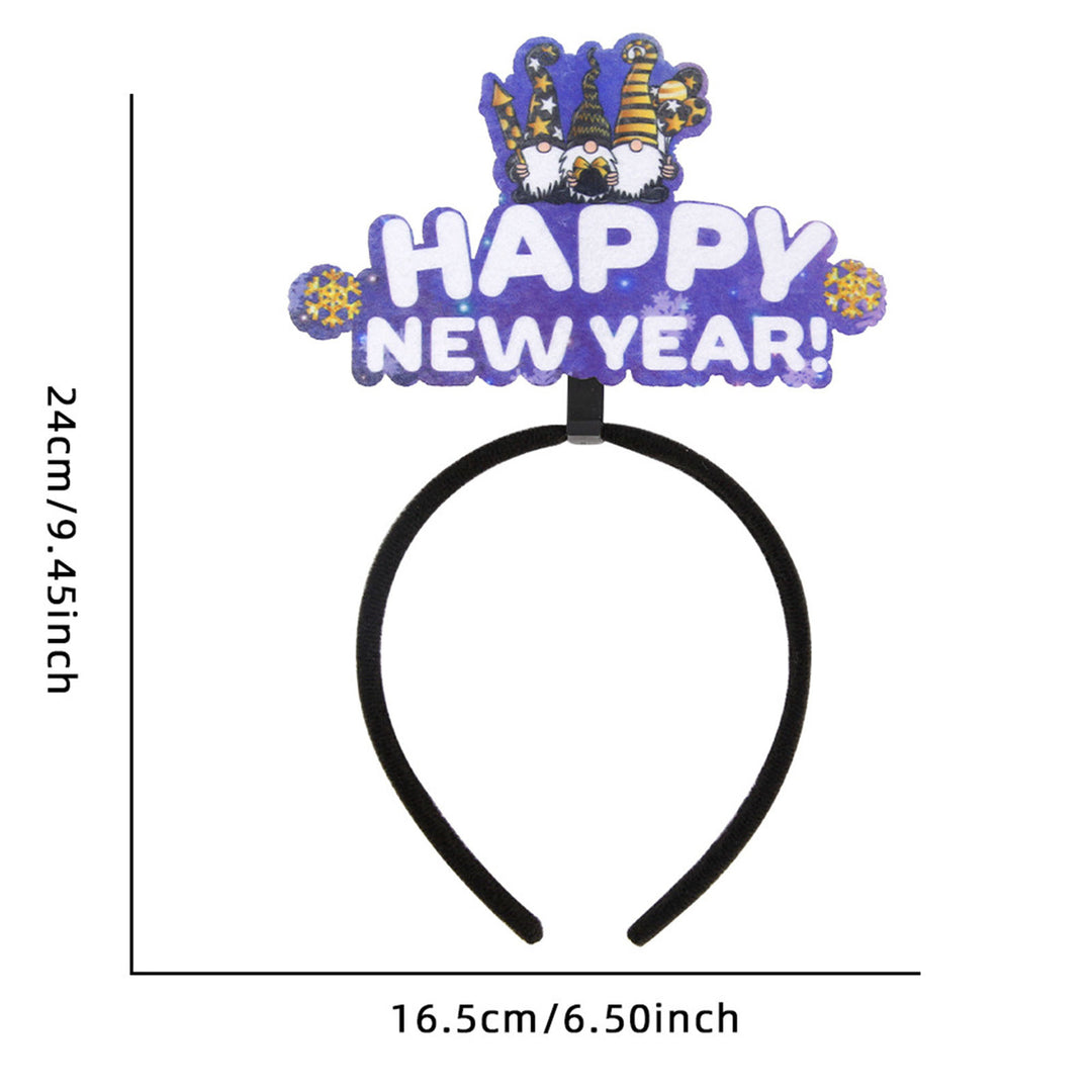 Elastic Hair Hoop Year Theme Headband HAPPY YEAR Decoration Versatile Hair Accessory Image 12