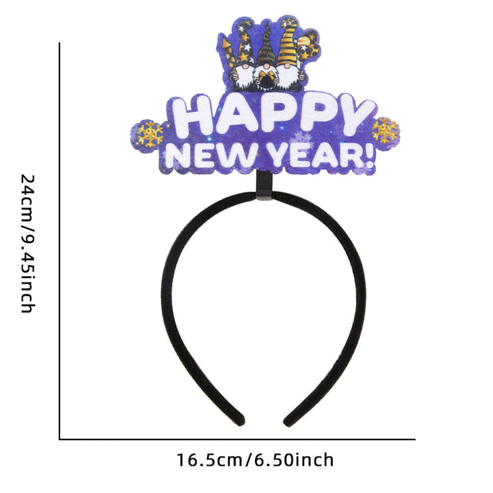 Elastic Hair Hoop Men Women Year Theme Headband HAPPY YEAR Decoration Versatile Hair Accessory Image 11