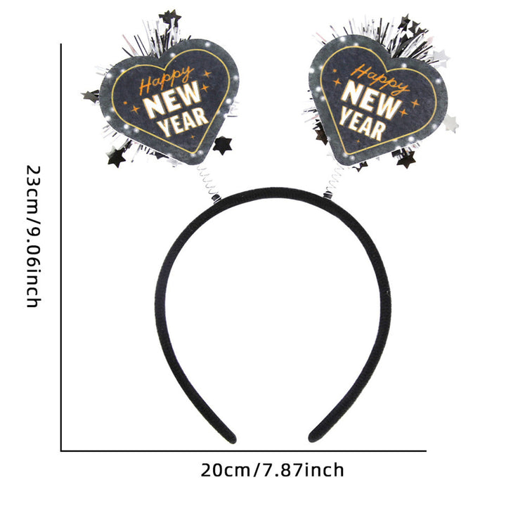 Elastic Hair Hoop Men Women Year Theme Headband HAPPY YEAR Decoration Versatile Hair Accessory Image 12