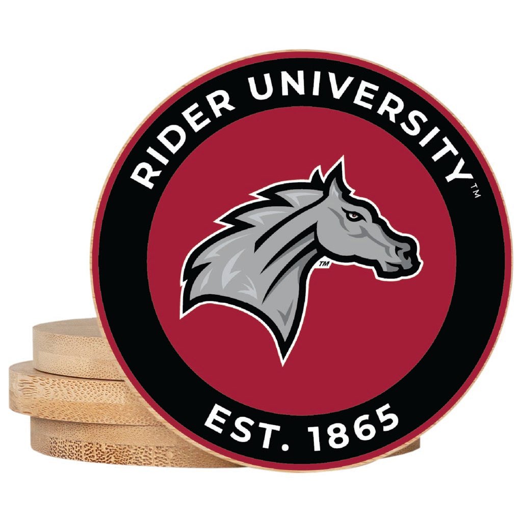 Rider University Broncs Coaster Wooden 3.5 x 3.5-Inch 4 Pack Officially Licensed Collegiate Product Image 1