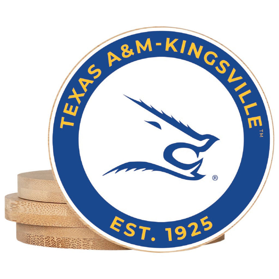 Texas AandM Kingsville Javelinas Coaster Wooden 3.5 x 3.5-Inch 4 Pack Officially Licensed Collegiate Product Image 1