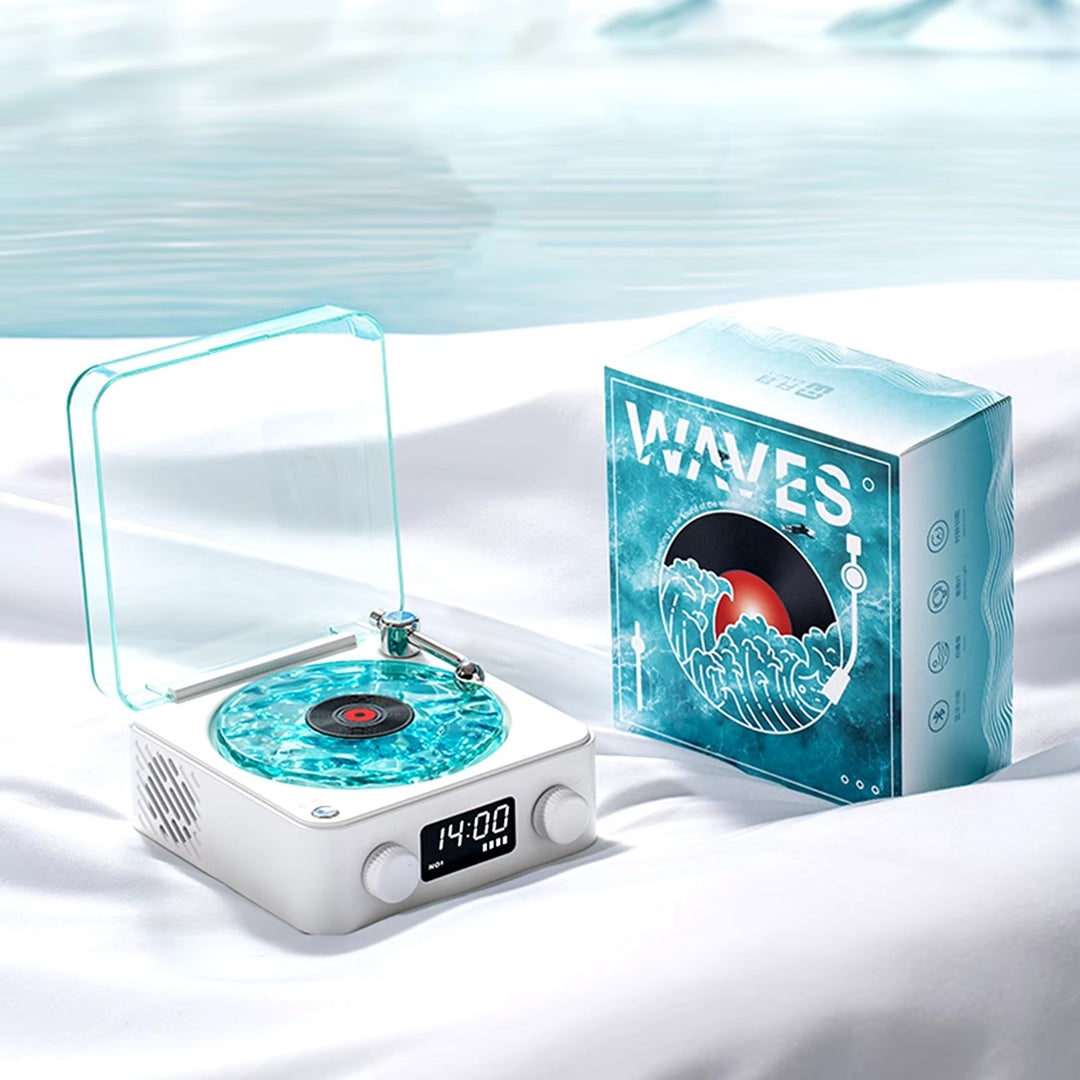 Vinyl Player Bluetooth Speaker with White Noise and RGB Light - Retro Turntable Speaker Image 7