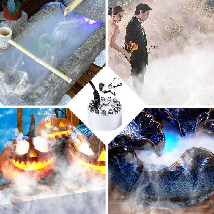 Mini LED Pumpkin Light Fogger Water Fountain Pond Fog Machine For Halloween Christmas Easter Party Festival Decoration Image 4