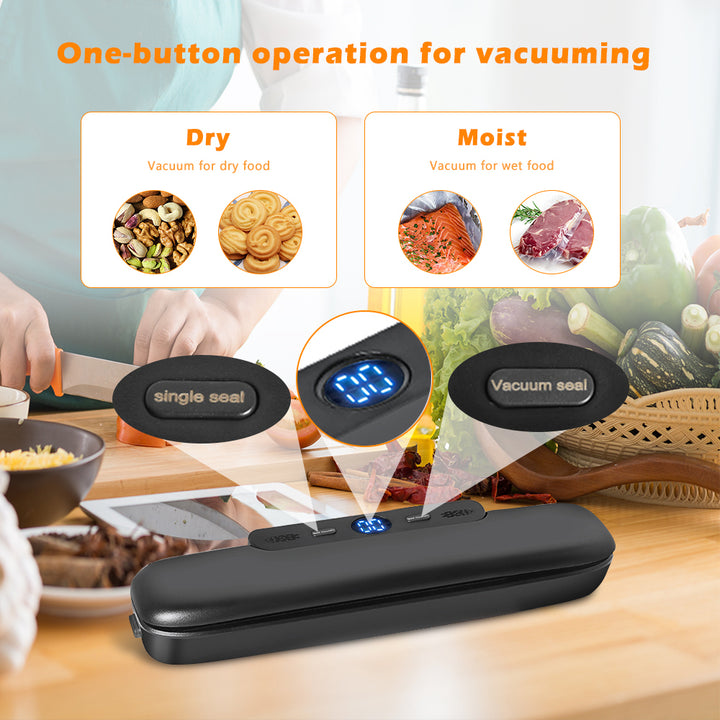 saengQ Vacuum Sealer Packaging Machine Food Vacuum Sealer With Free 10pcs Vacuum bags Household Vacuum Food Sealing Image 2