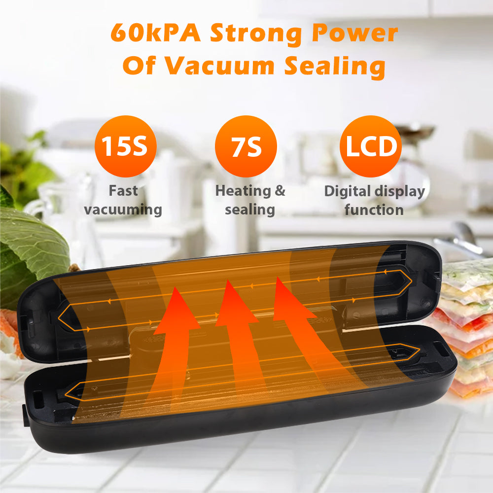 saengQ Vacuum Sealer Packaging Machine Food Vacuum Sealer With Free 10pcs Vacuum bags Household Vacuum Food Sealing Image 3