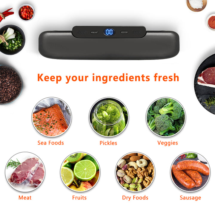 saengQ Vacuum Sealer Packaging Machine Food Vacuum Sealer With Free 10pcs Vacuum bags Household Vacuum Food Sealing Image 6