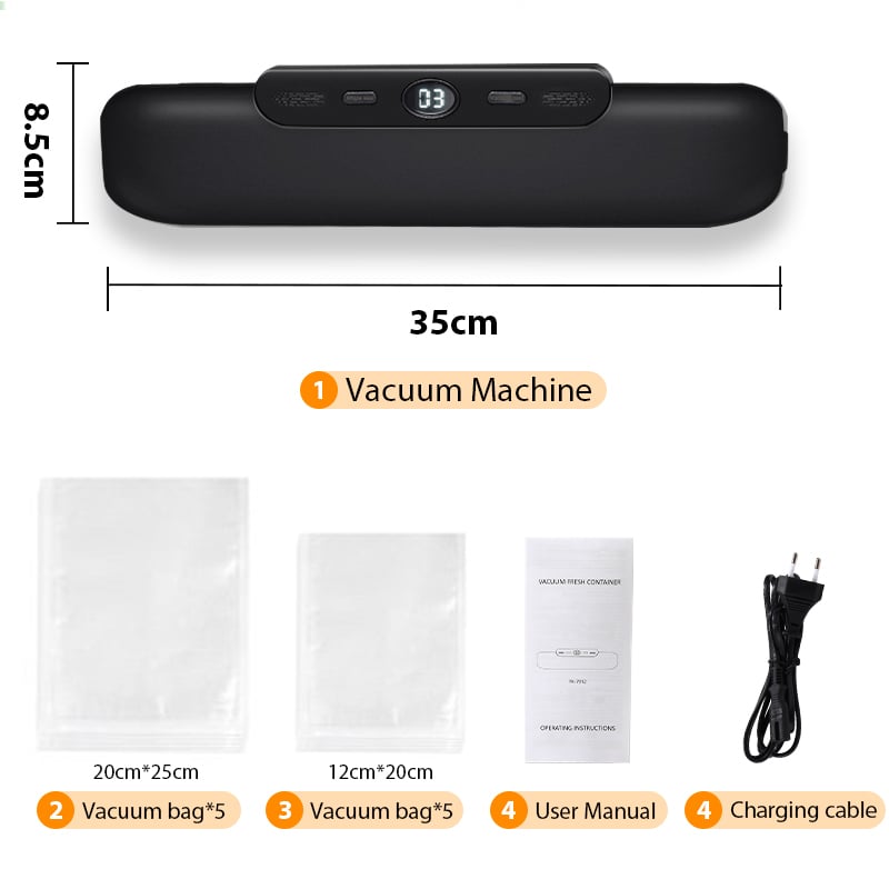 saengQ Vacuum Sealer Packaging Machine Food Vacuum Sealer With Free 10pcs Vacuum bags Household Vacuum Food Sealing Image 1