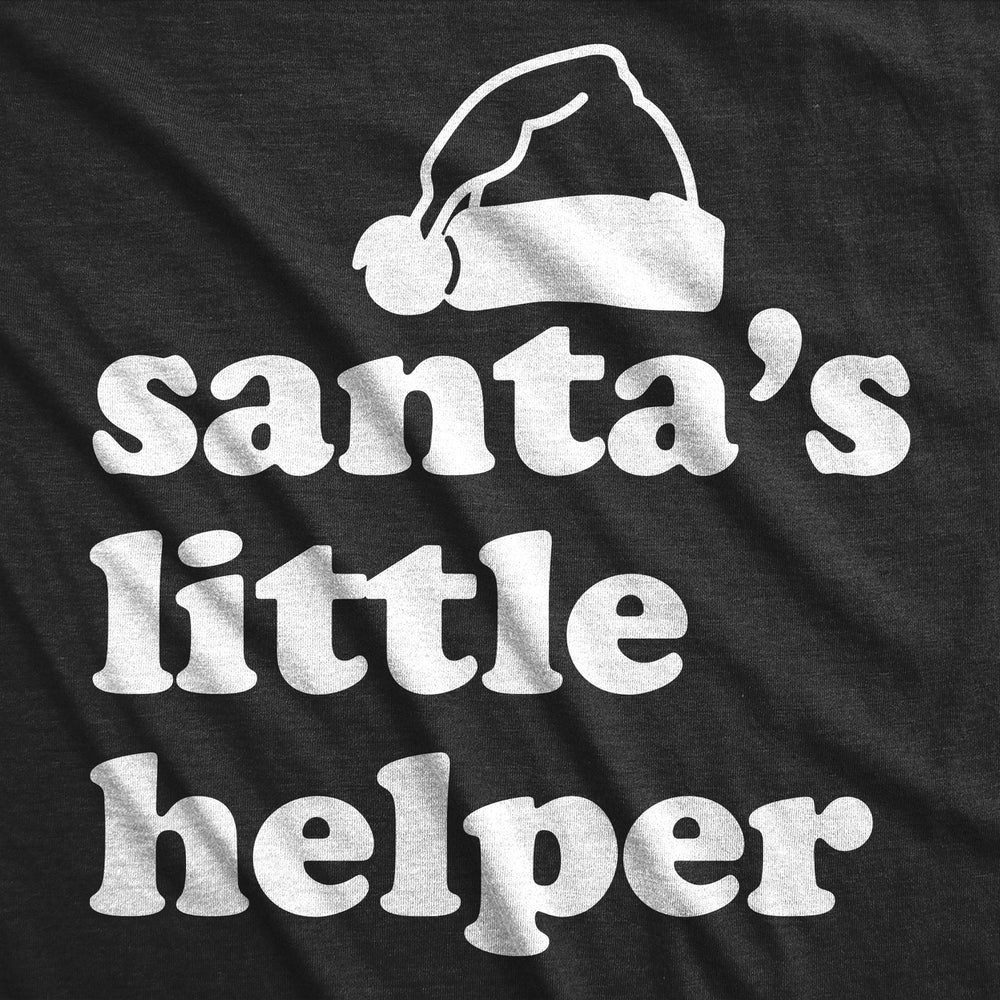 Youth Funny T Shirts Santas Little Helper Funny Christmas Graphic Novelty Tee For Kids Image 2