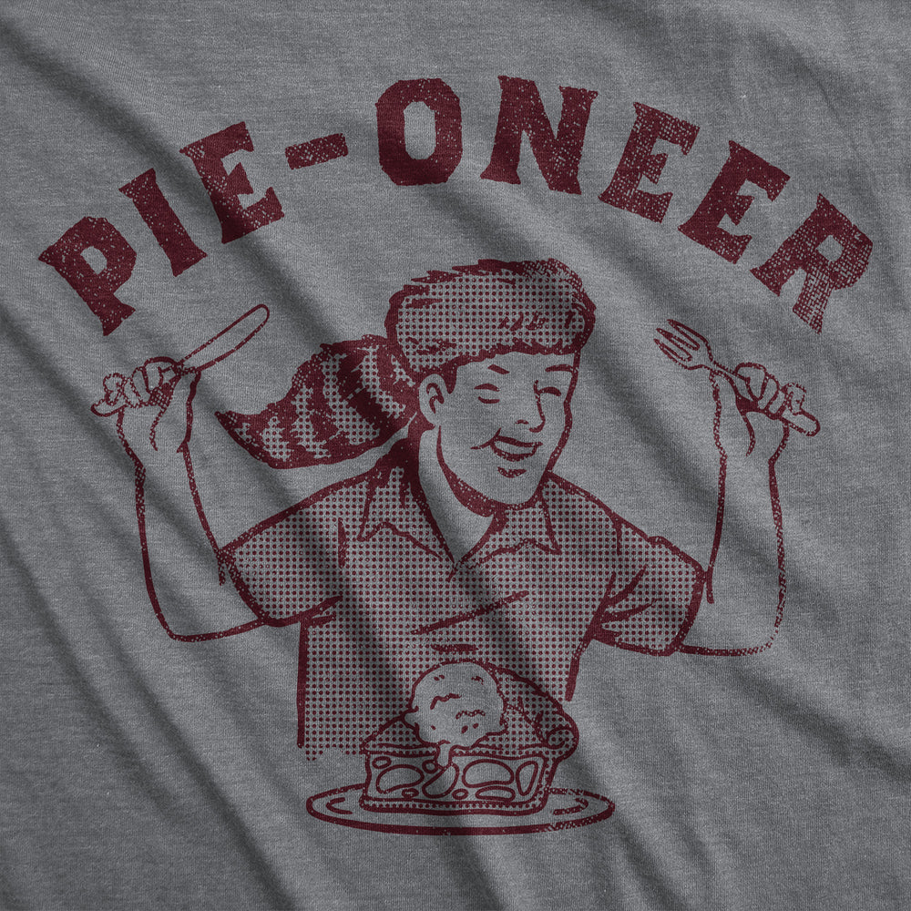 Mens Funny T Shirts Pie Oneer Sarcastic Pies Graphic Novelty Food Tee For Men Image 2