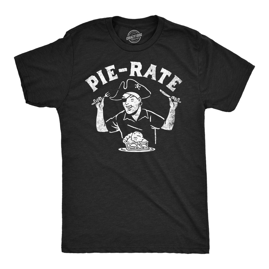 Mens Funny T Shirts Pie Rate Sarcastic Pirate Graphic Novelty Food Tee For Men Image 1