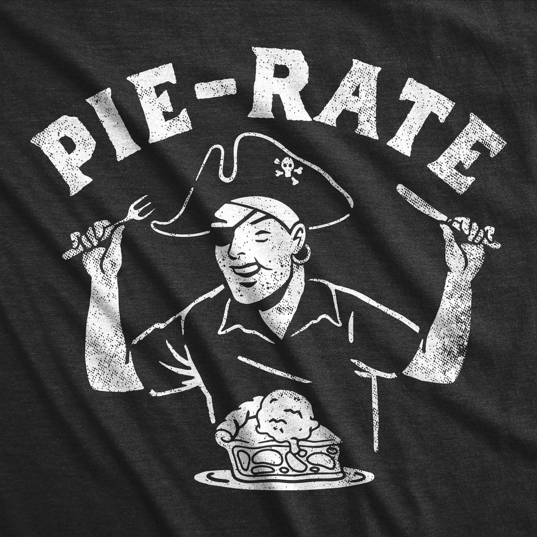 Mens Funny T Shirts Pie Rate Sarcastic Pirate Graphic Novelty Food Tee For Men Image 2