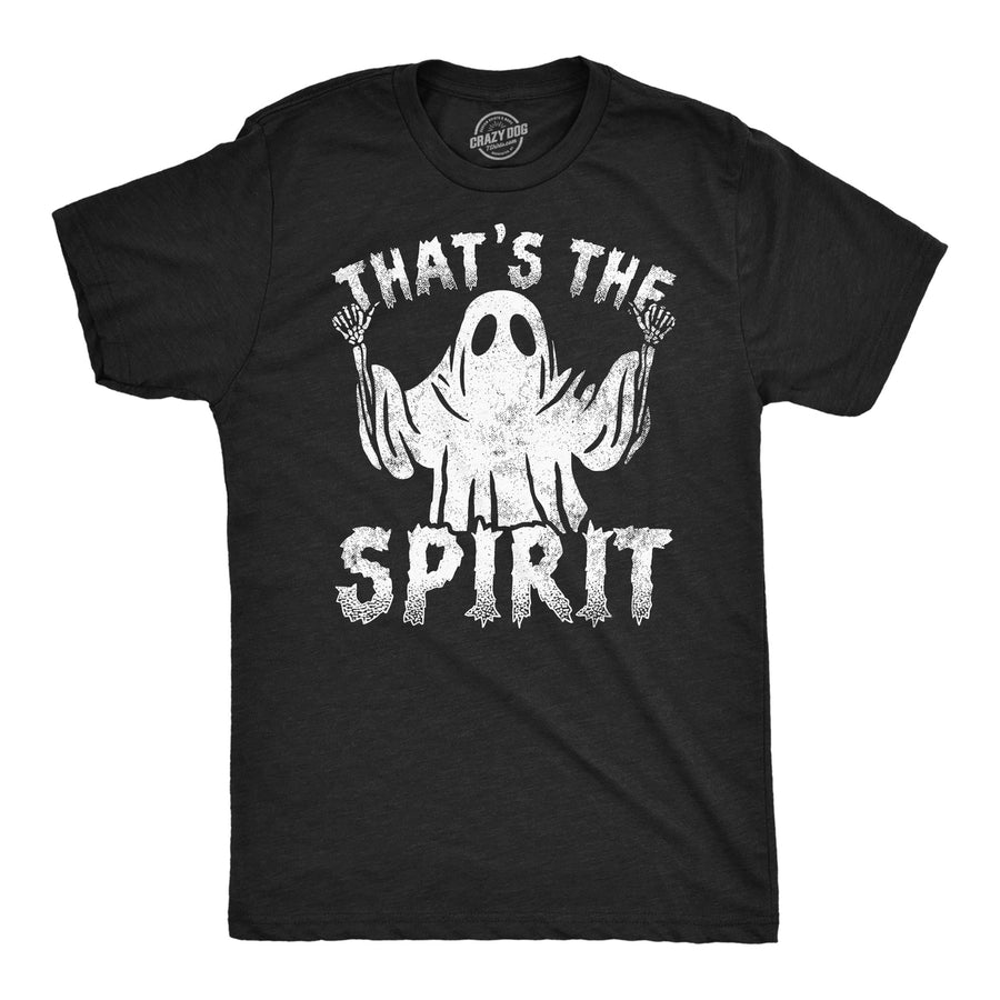 Mens Funny T Shirts Thats The Spirit Sarcastic Halloween Ghost Graphic Tee For Men Image 1