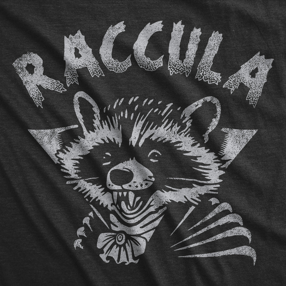 Mens Funny T Shirts Raccula Sarcastic Halloween Vampire Graphic Raccoon Novelty Tee For Men Image 2