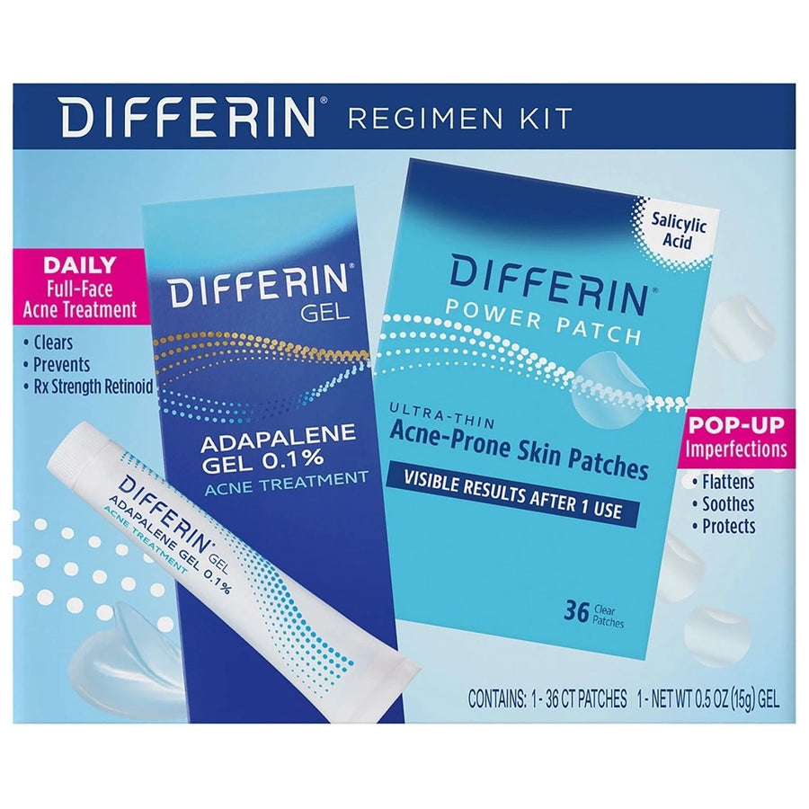 Differin Daily Full Face Acne Treatment Regimen Kit Image 1