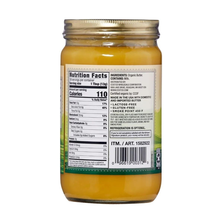 Kirkland Signature Organic Ghee Clarified Butter 27 Ounce Image 4