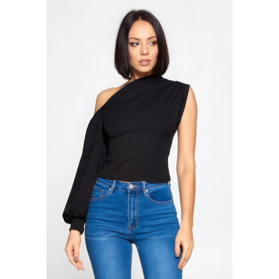 Ladies One-shoulder Top Image 1