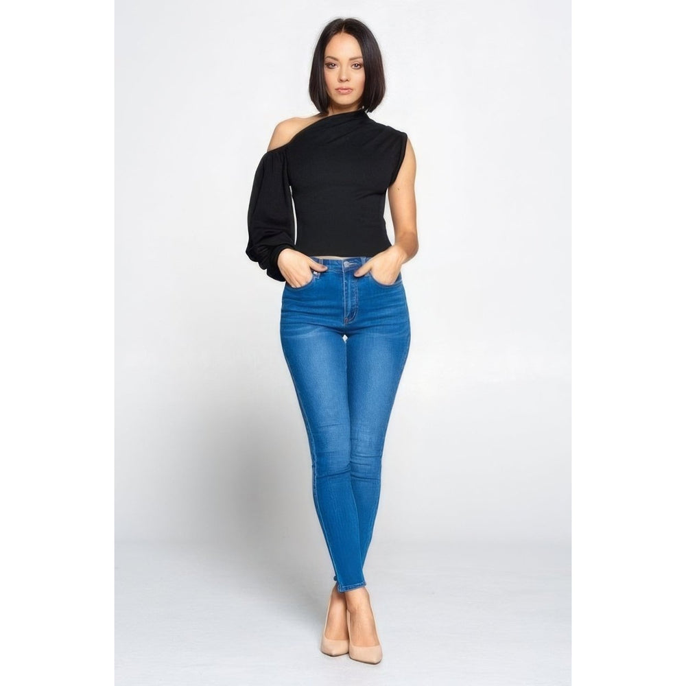 Ladies One-shoulder Top Image 2