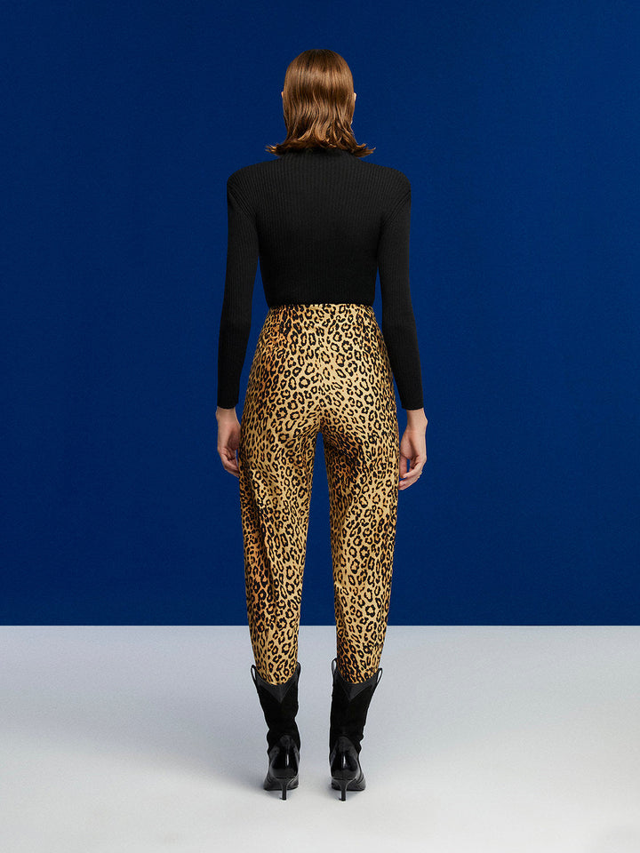 Leopard Print Slouchy Pants Image 3