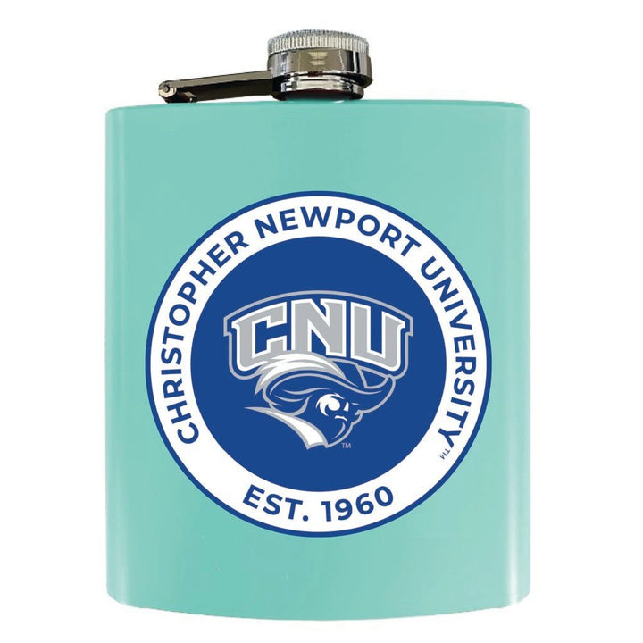 Christopher Newport Captains 7 oz Steel Flask Matte Finish Officially Licensed Collegiate Product Image 1