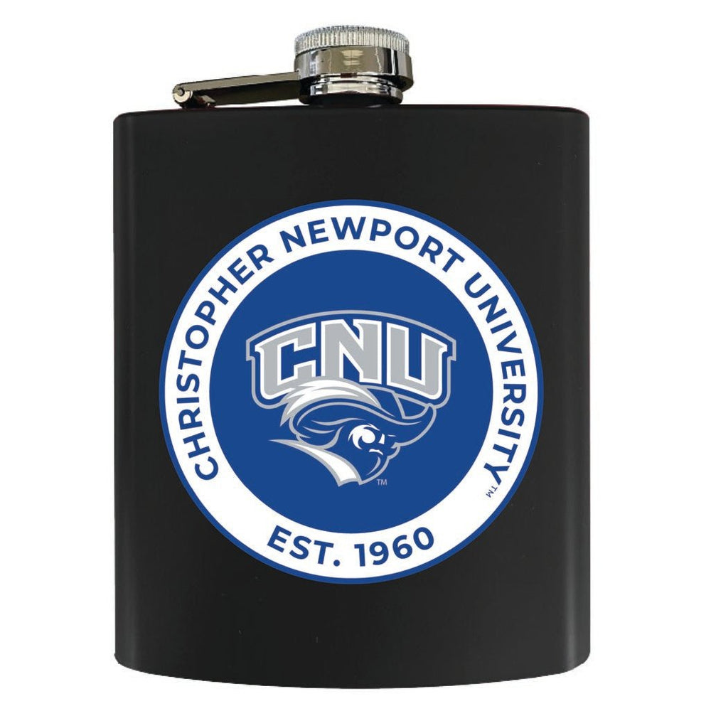 Christopher Newport Captains 7 oz Steel Flask Matte Finish Officially Licensed Collegiate Product Image 2