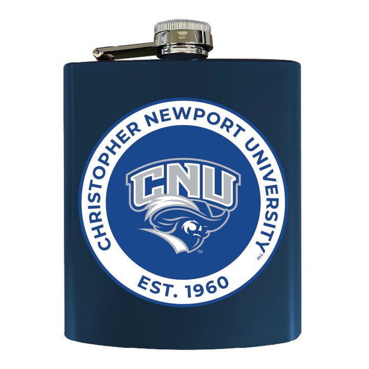 Christopher Newport Captains 7 oz Steel Flask Matte Finish Officially Licensed Collegiate Product Image 3