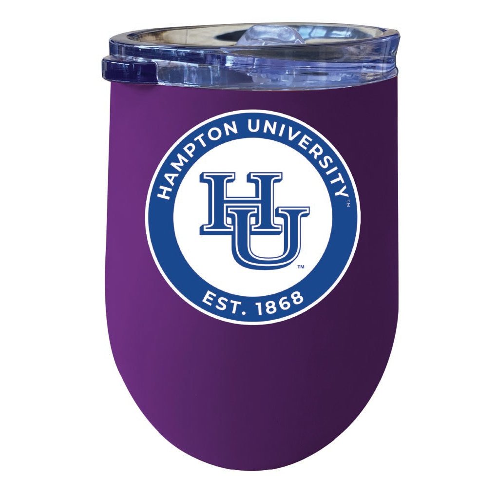 Hampton University 12 oz Insulated Wine Stainless Steel Tumbler Officially Licensed Collegiate Product Image 4