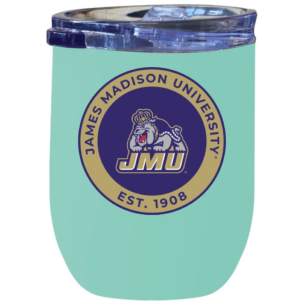 James Madison Dukes 12 oz Insulated Wine Stainless Steel Tumbler Officially Licensed Collegiate Product Image 2