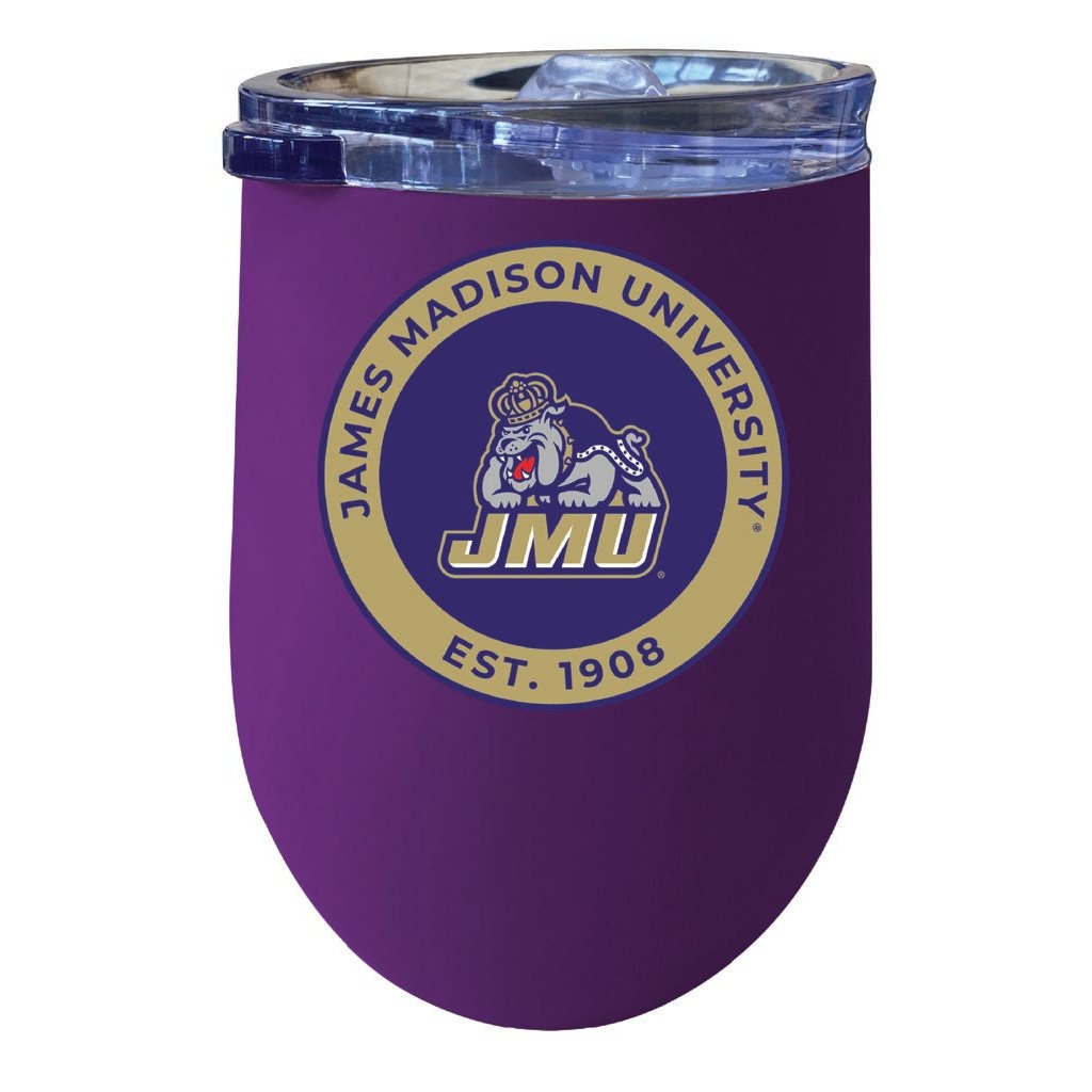 James Madison Dukes 12 oz Insulated Wine Stainless Steel Tumbler Officially Licensed Collegiate Product Image 6