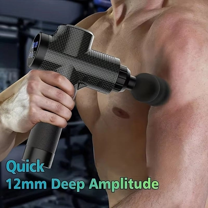 Professional Massage Gun with LCD Display - 99 Adjustable Levels for Deep Tissue Relief Image 2