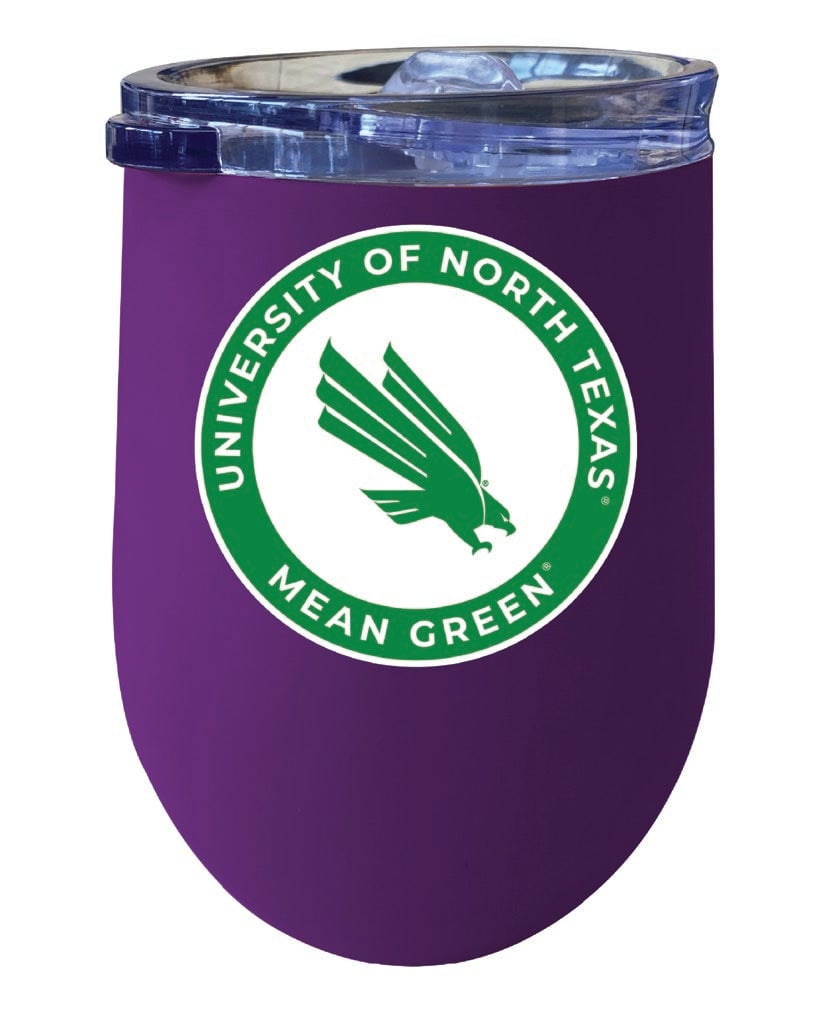 North Texas 12 oz Insulated Wine Stainless Steel Tumbler Officially Licensed Collegiate Product Image 1