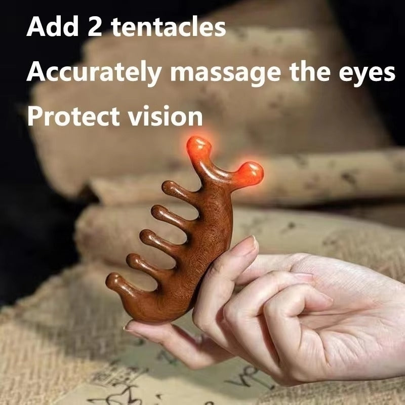 Sandalwood Dolphin Massage Comb - Meridian Acupressure Tool Image 4