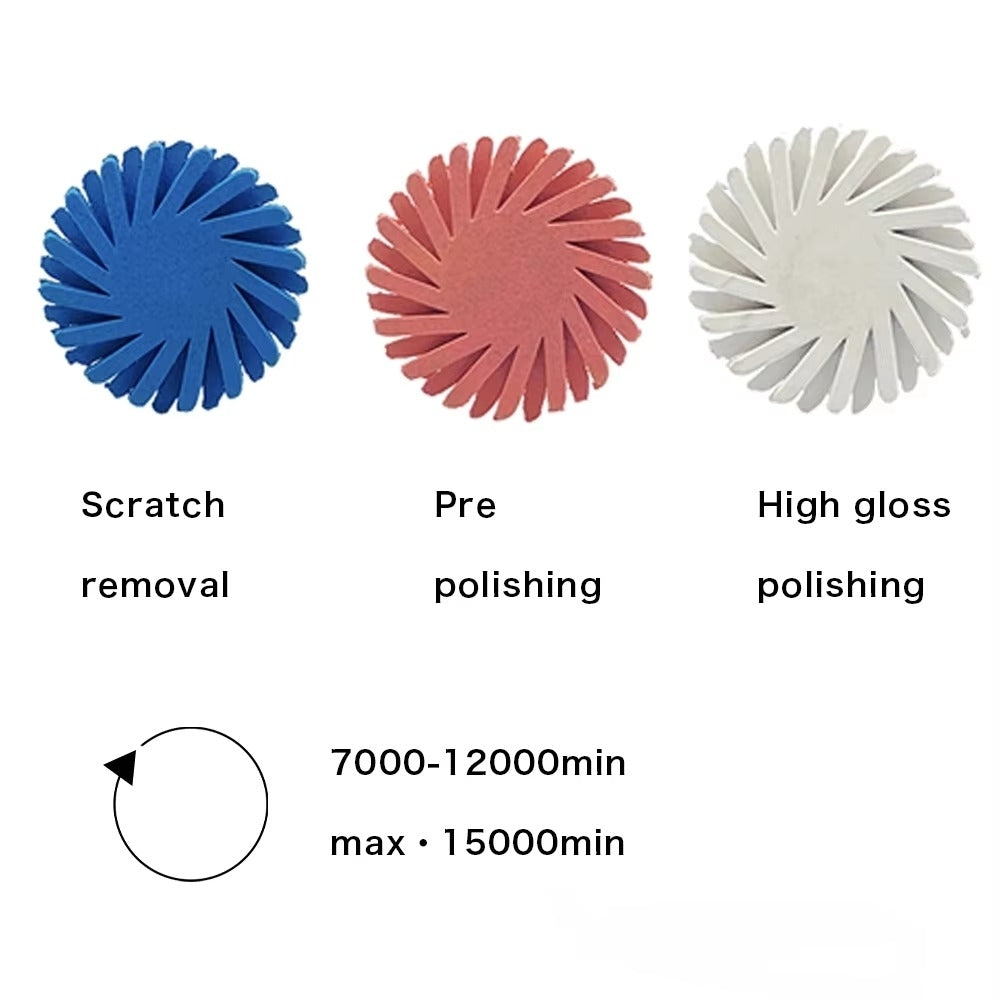 6Pcs Dental Rubber Polisher Composite Resin Polishing Discs - 14mm Wheel Image 2