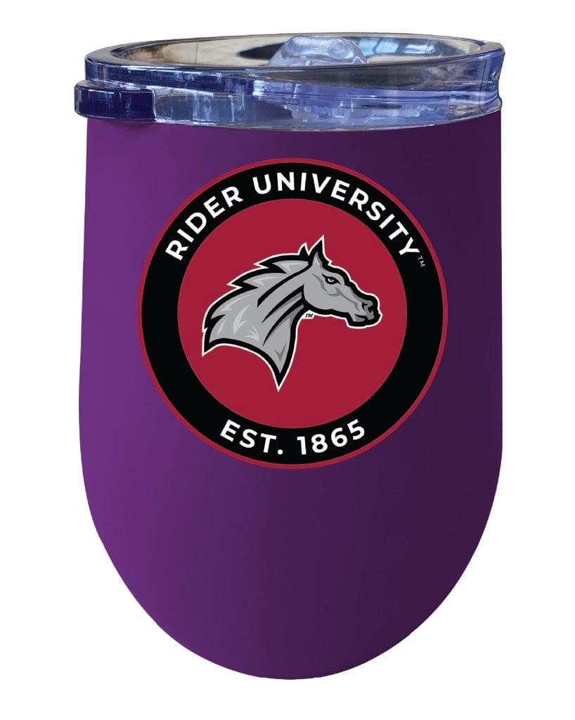 Rider University Broncs 12 oz Insulated Wine Stainless Steel Tumbler Officially Licensed Collegiate Product Image 3