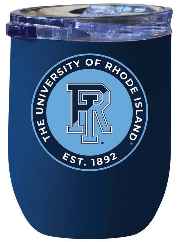 Rhode Island University 12 oz Insulated Wine Stainless Steel Tumbler Officially Licensed Collegiate Product Image 1