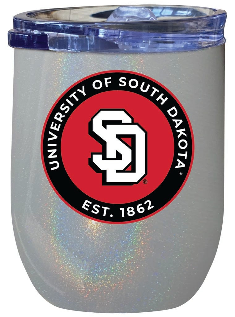 South Dakota Coyotes 12 oz Insulated Wine Stainless Steel Tumbler Officially Licensed Collegiate Product Image 1