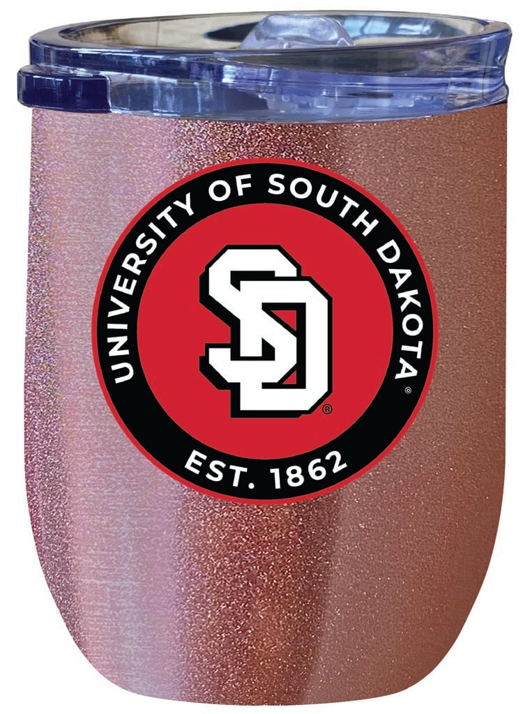 South Dakota Coyotes 12 oz Insulated Wine Stainless Steel Tumbler Officially Licensed Collegiate Product Image 2