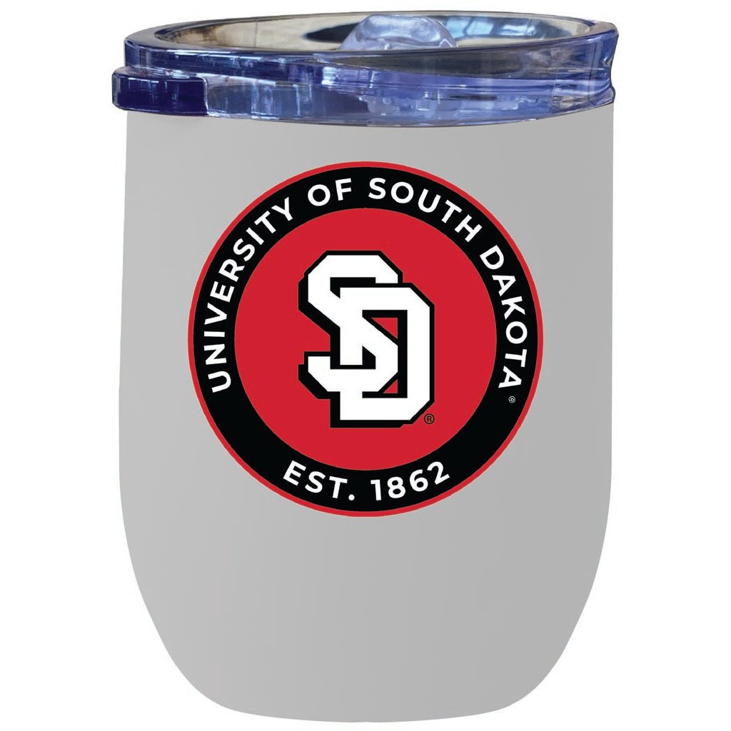 South Dakota Coyotes 12 oz Insulated Wine Stainless Steel Tumbler Officially Licensed Collegiate Product Image 4