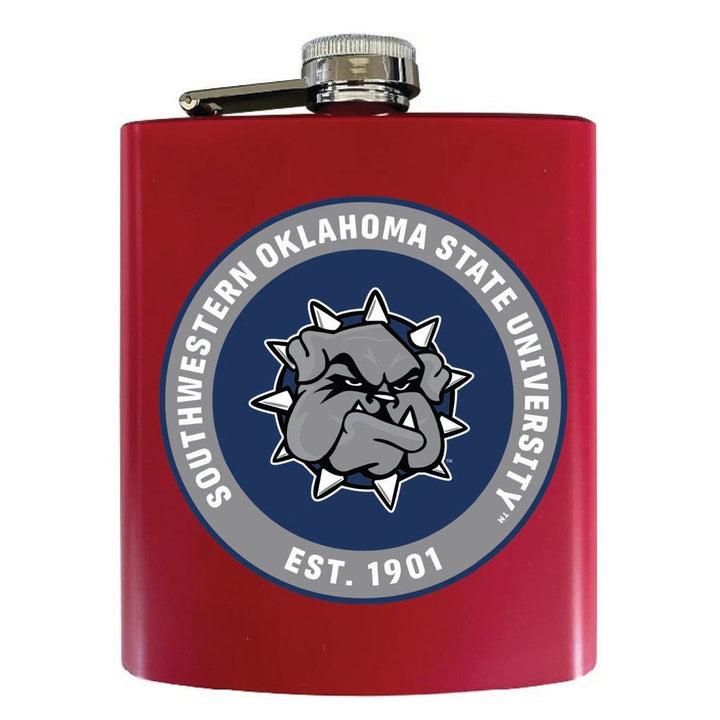 Southwestern Oklahoma State University 7 oz Steel Flask Matte Finish Officially Licensed Collegiate Product Image 1