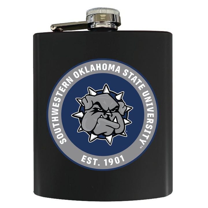 Southwestern Oklahoma State University 7 oz Steel Flask Matte Finish Officially Licensed Collegiate Product Image 2