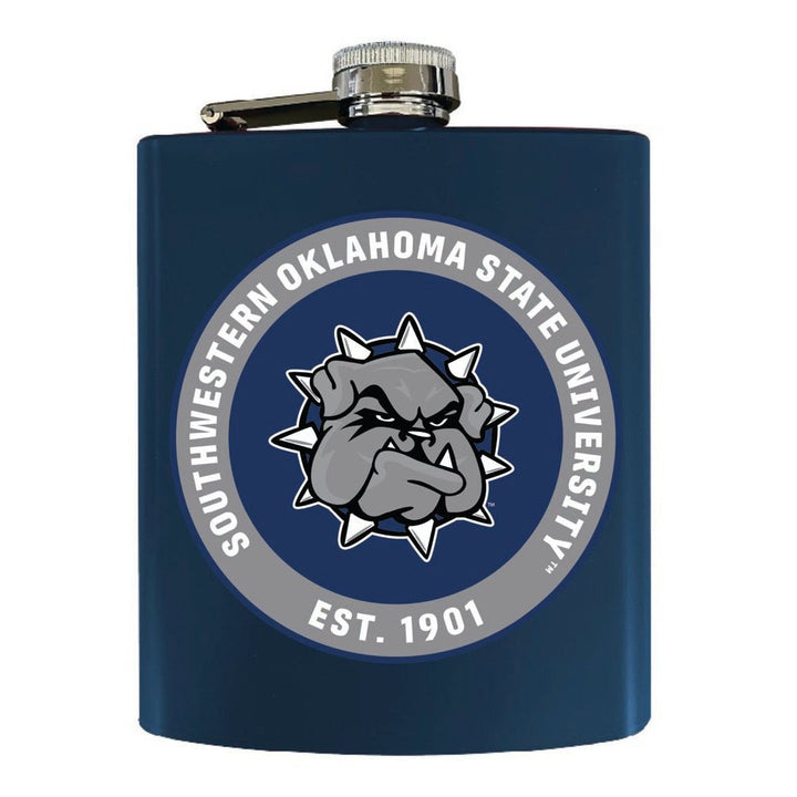 Southwestern Oklahoma State University 7 oz Steel Flask Matte Finish Officially Licensed Collegiate Product Image 3