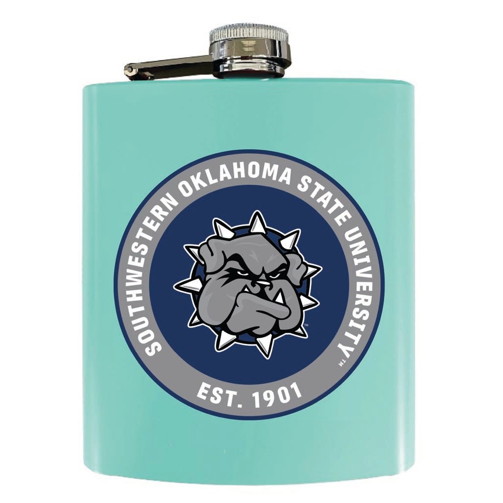 Southwestern Oklahoma State University 7 oz Steel Flask Matte Finish Officially Licensed Collegiate Product Image 4