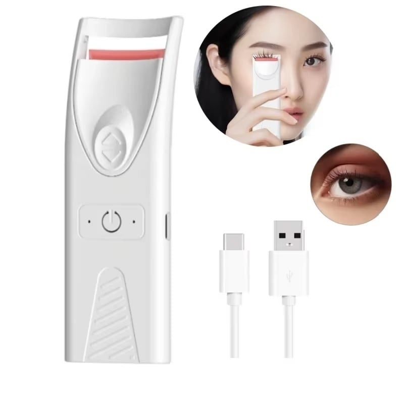 Heated Eyelash Curler - Long-Lasting Curl Portable Electric Comb Image 1