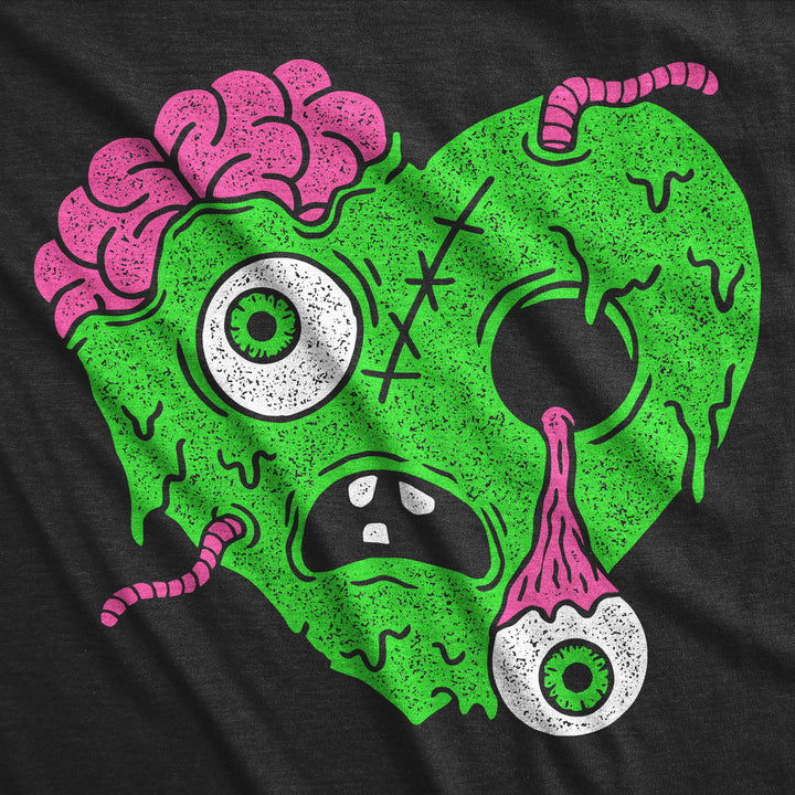 Womens Funny T Shirts Zombie Heart Sarcastic Halloween Graphic Novelty Tee For Ladies Image 2