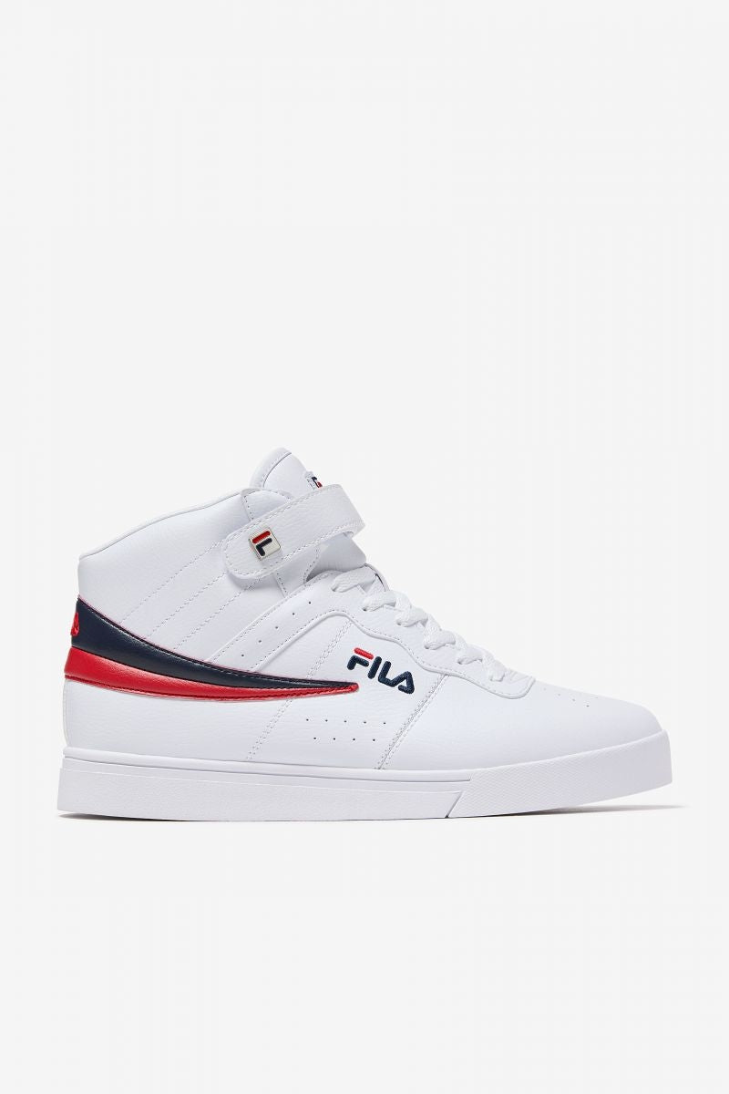 FILA Mens Vulc 13 High Top Sneaker White/Fila Navy/Fila Red - 1SC60526-150 WHT/FNVY/FRED Image 1