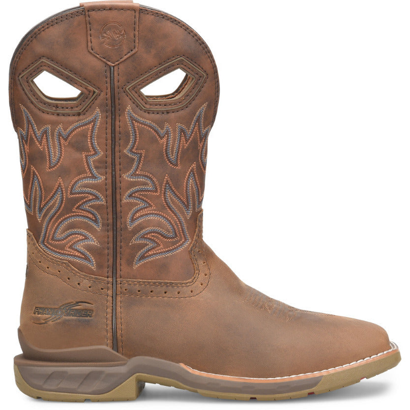 Double-H Mens 11 Portal Soft Toe EH Non-Metallic Roper Work Boot Medium Brown - DH5382 MEDIUM BRO Image 2