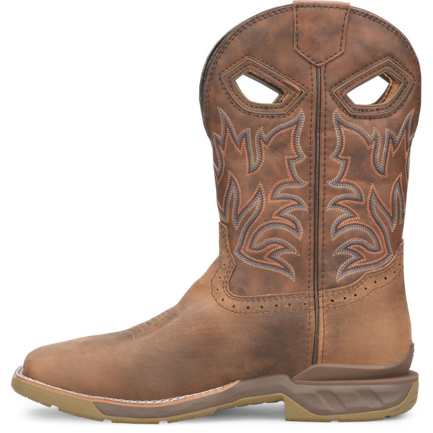 Double-H Mens 11 Portal Soft Toe EH Non-Metallic Roper Work Boot Medium Brown - DH5382 MEDIUM BRO Image 3