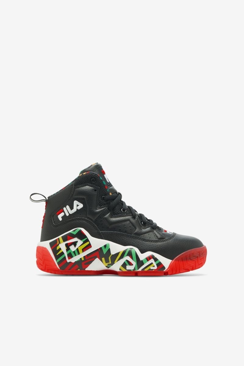 Fila Boys MB Sneakers Big Kid Black Jelly Bean Lemon High Top Athletic Shoes Image 1