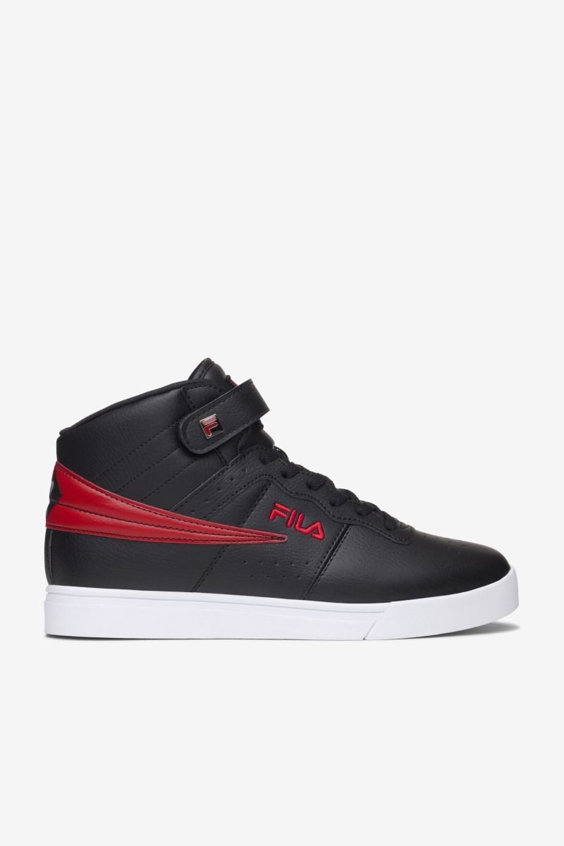 FILA Mens Vulc 13 2D High Top Sneaker Black/White/Fila Red - 1FM01752-014 BLK/WHT/FRED Image 1